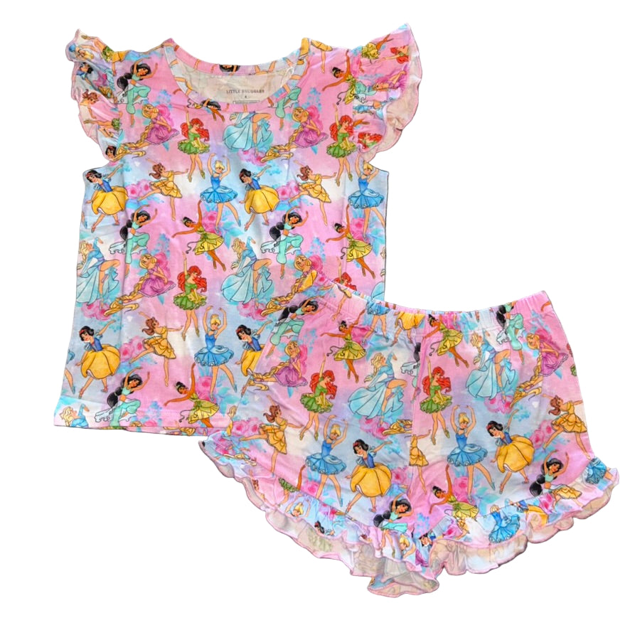 Royal Dancers Flutter Sleeve and Shorts Set