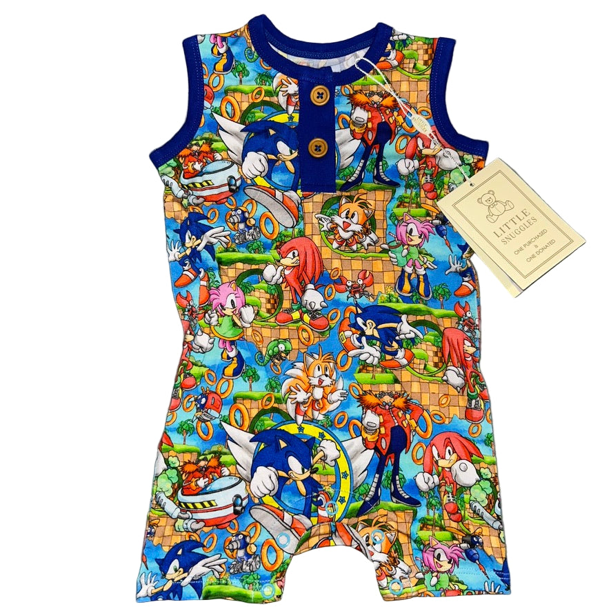 Super Sonic Sleeveless Shorty Romper