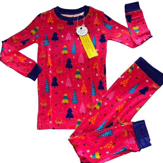 Pink Pine Trees Long Sleeve Set