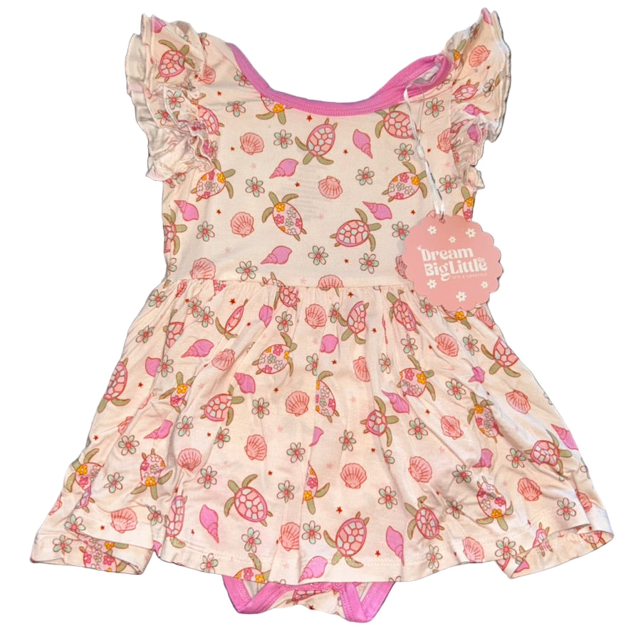 Love Your Shell Bodysuit Twirl Dress