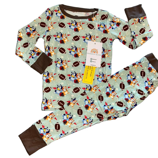 Blue Dogs Football Long Sleeve Set