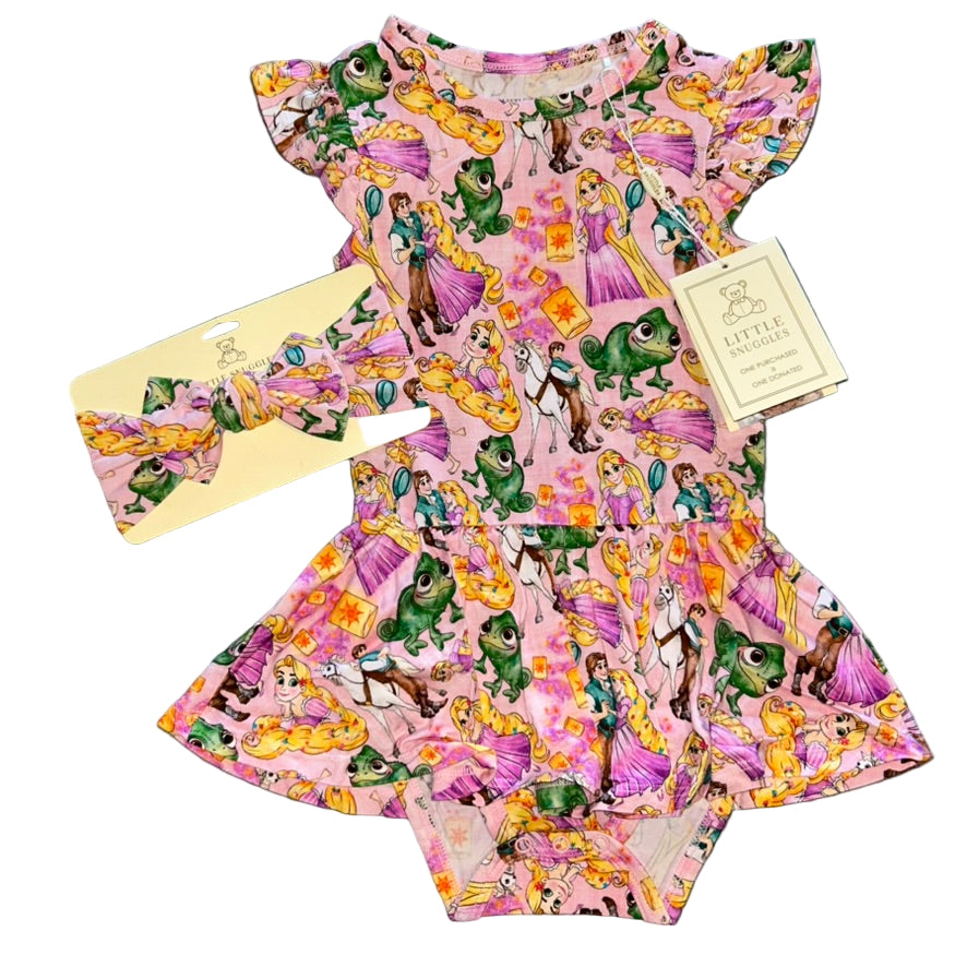 Tangled Love Bodysuit Twirl Dress