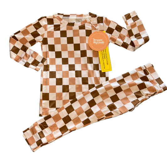 Chestnut Checkers Long Sleeve Set