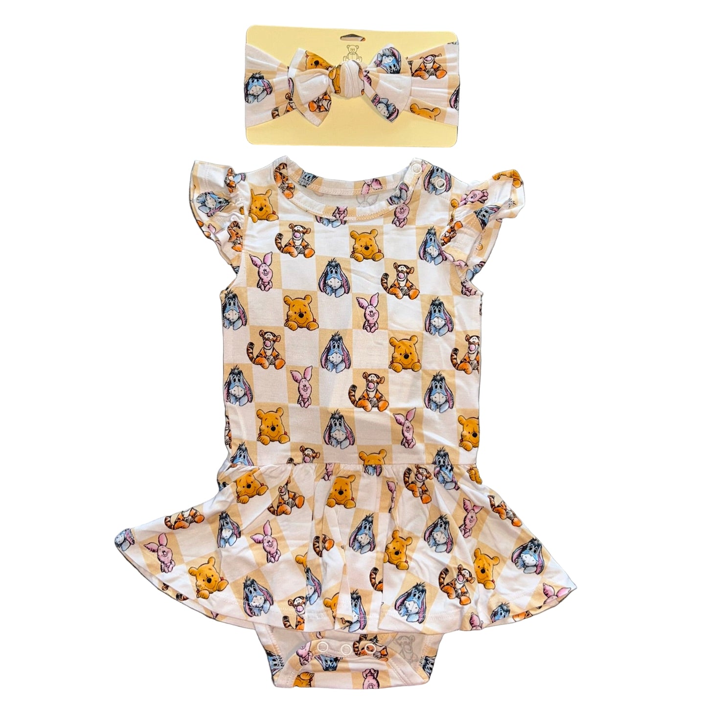 Pooh Blocks Bodysuit Twirl Dress