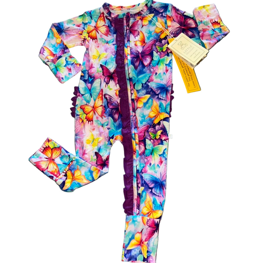 Brilliant Butterflies Ruffled Convertible Zippy