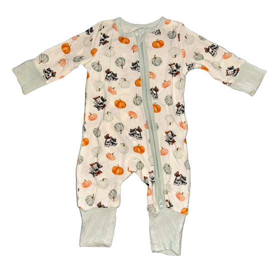 Pumpkin Garden of Moths & Skulls Convertible Zippy