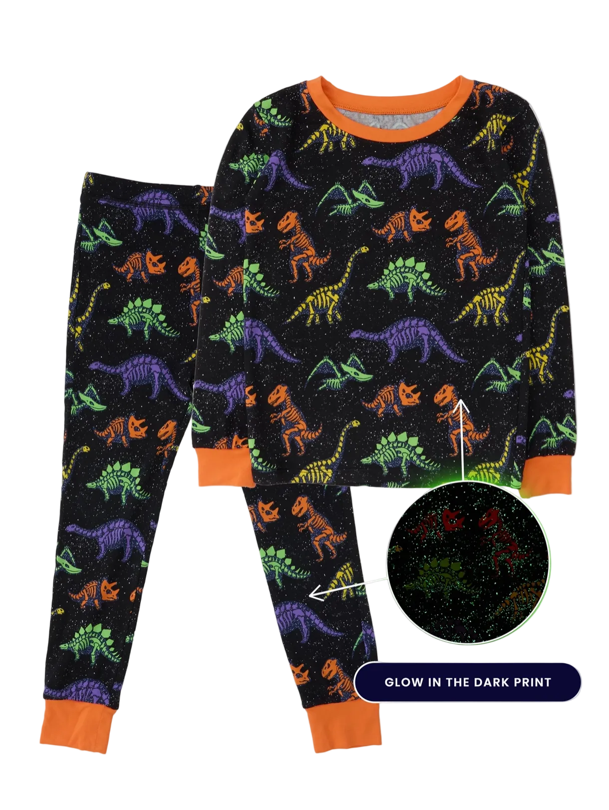 Prehistoric Dinosaur Pals (Glow-in-The-Dark) Long Sleeve Set