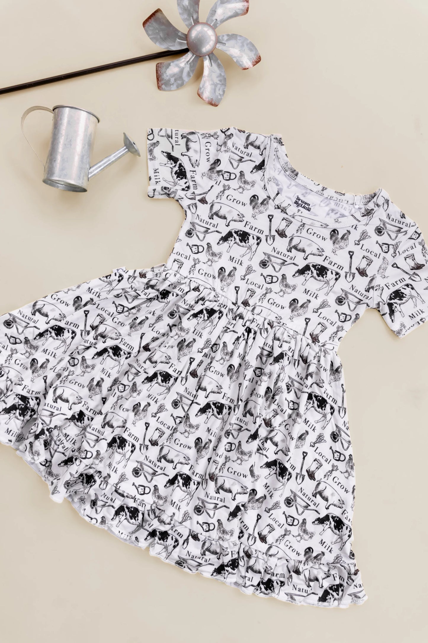 Locally Grown Short Sleeve Twirl Dress