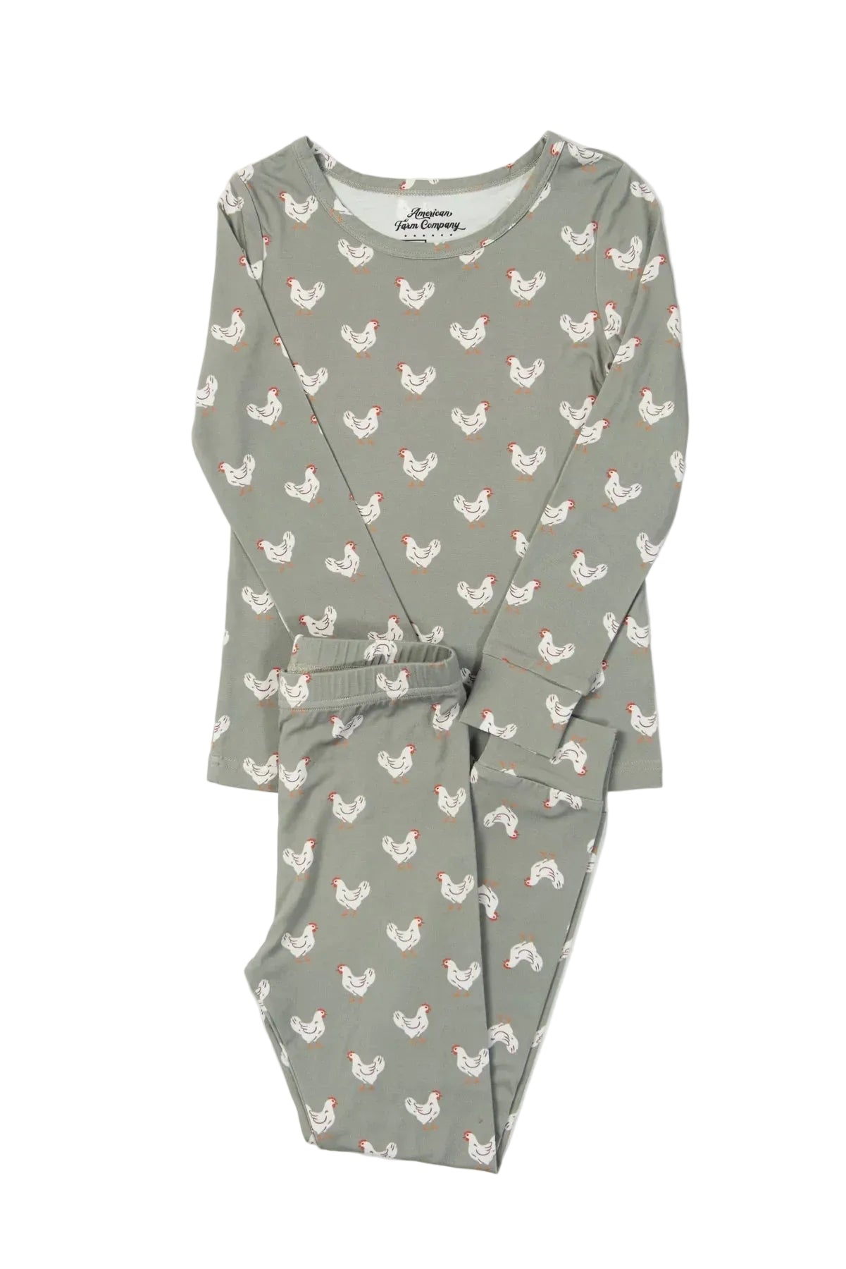 Sage Chickens Long Sleeve Set