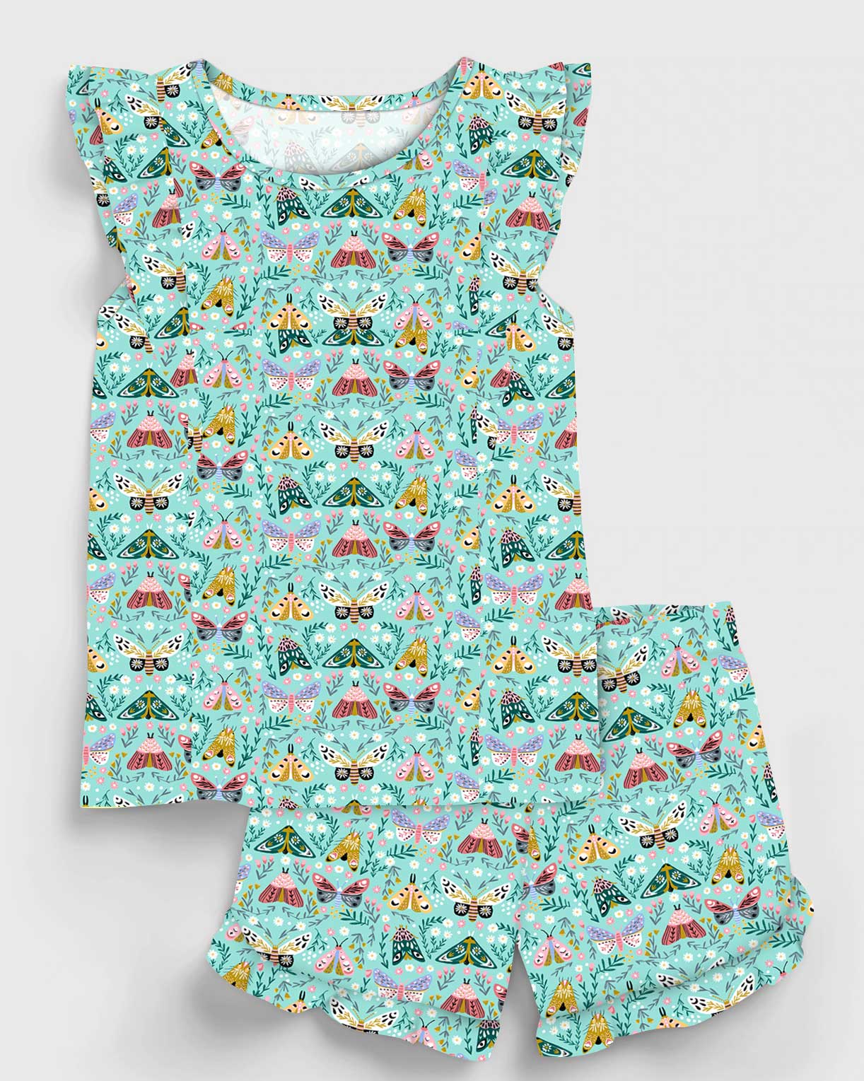 Butterfly Fields Flutter Sleeve and Shorts Set