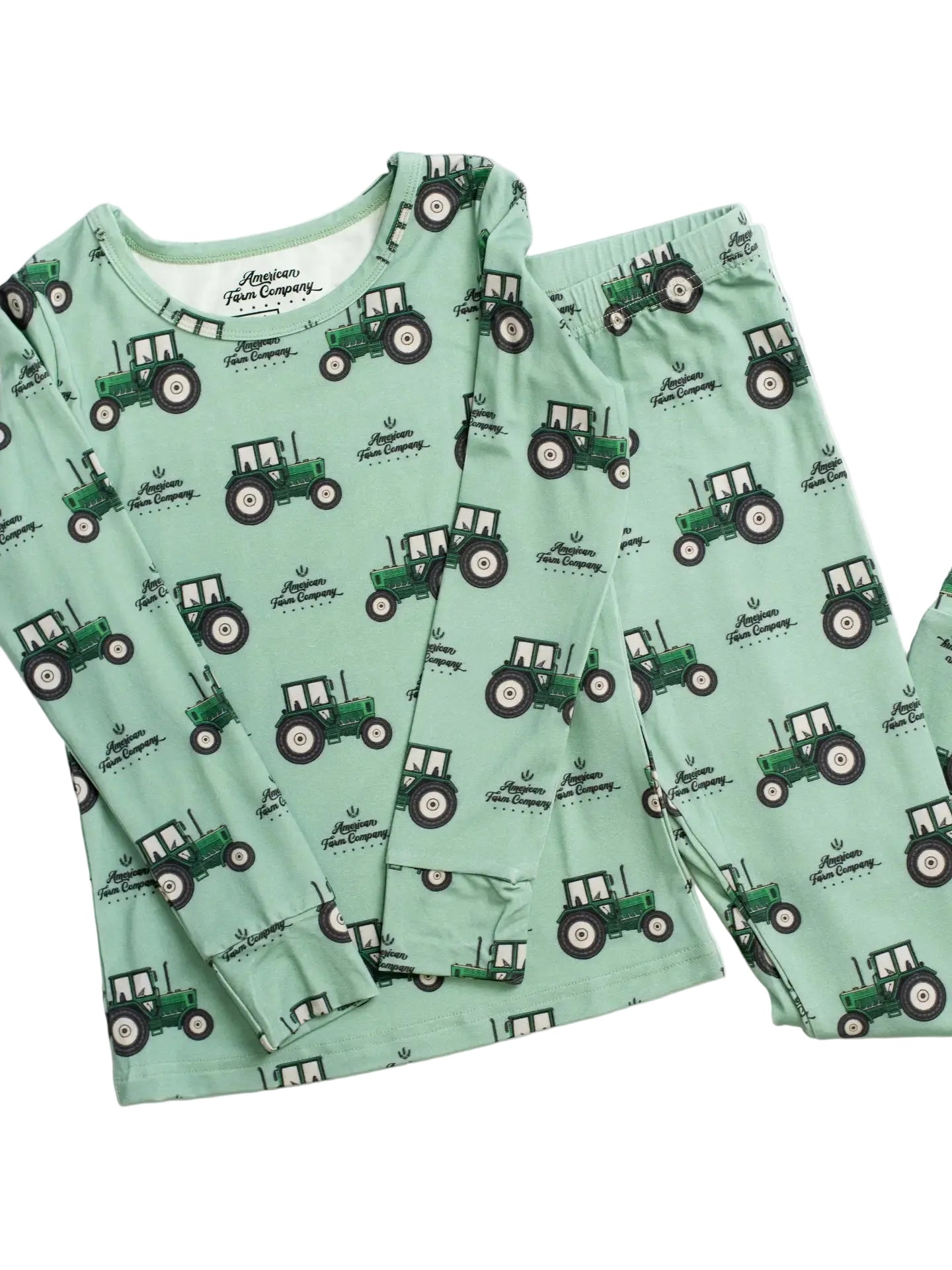 Green Tractor Long Sleeve Set