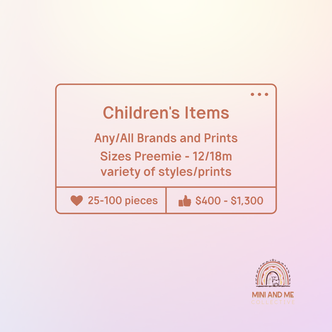 Reseller Bundles (ANY/ALL BRANDS - Sizes Preemie to 12/18m)