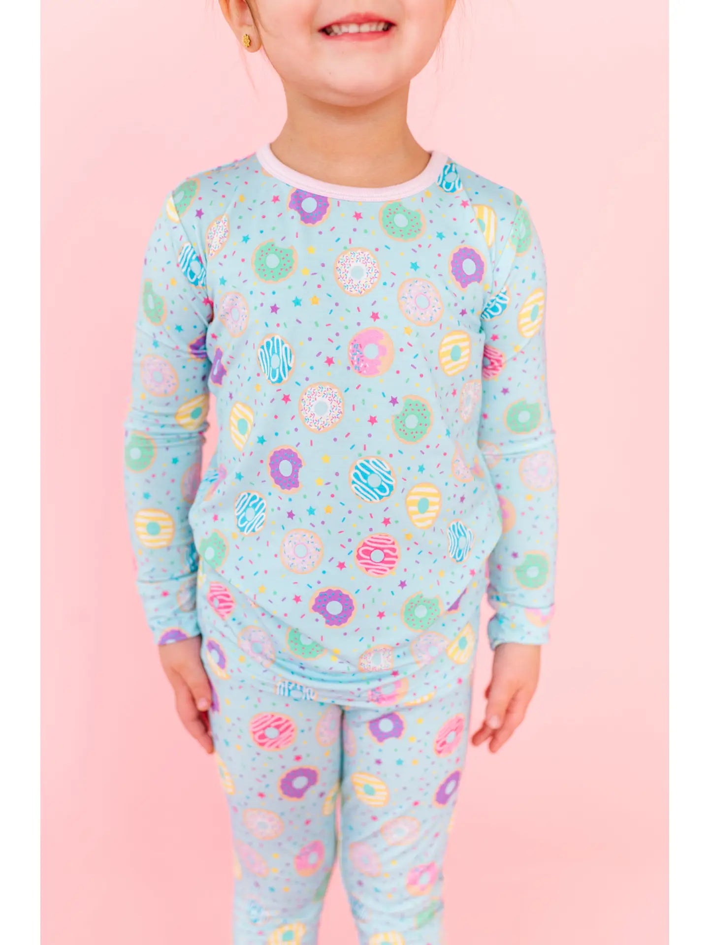 Turquoise Donuts Long Sleeve Set