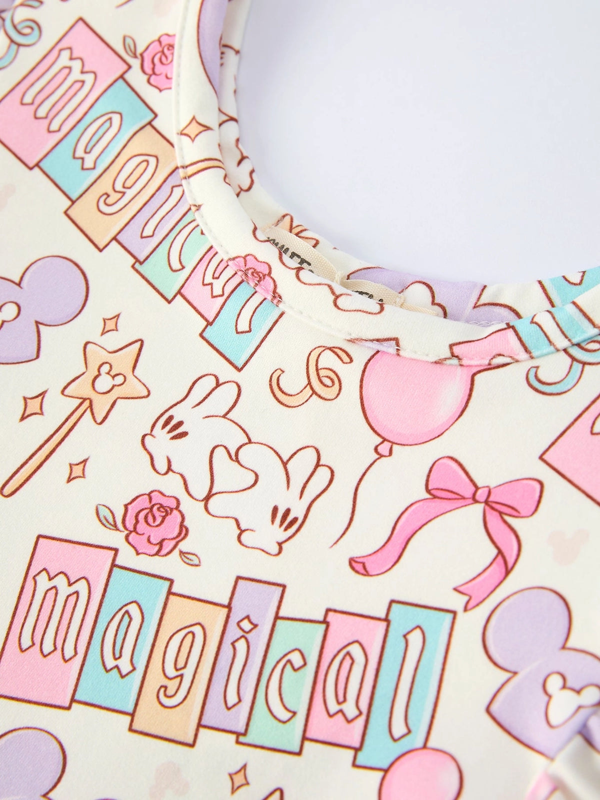 Pastel Park Magic Short Sleeve Polyester Twirl Dress