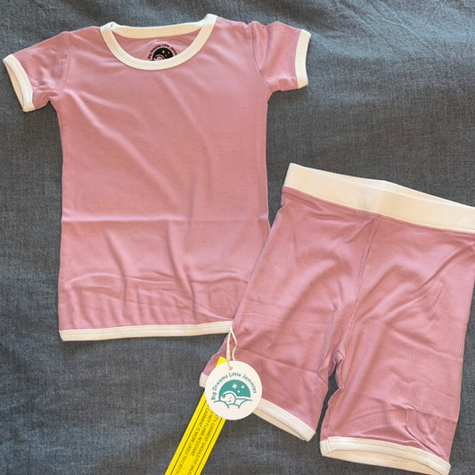 Cotton Candy (Pink) Ribbed Shorts Set
