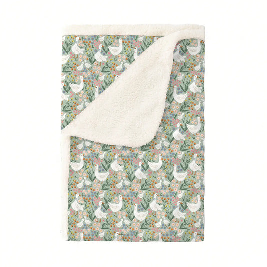 Daisy Goose Garden Meadow Blanket