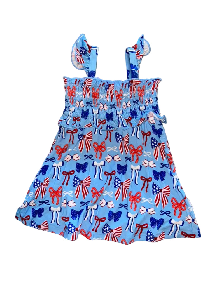 All American Girl Smocked Twirl Dress