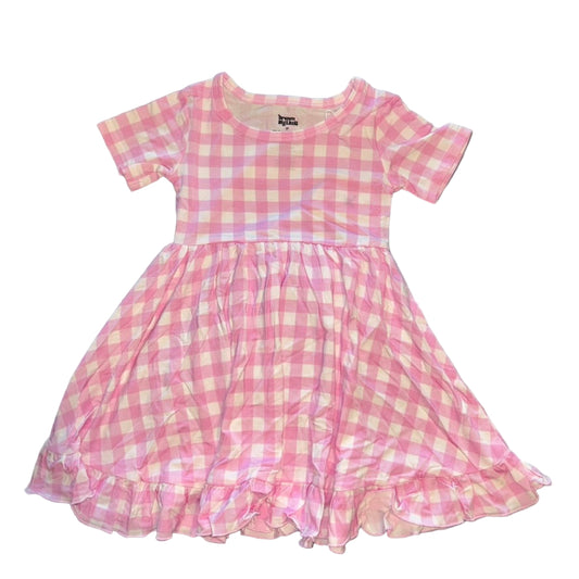 Taffy Pink Gingham Short Sleeve Twirl Dress