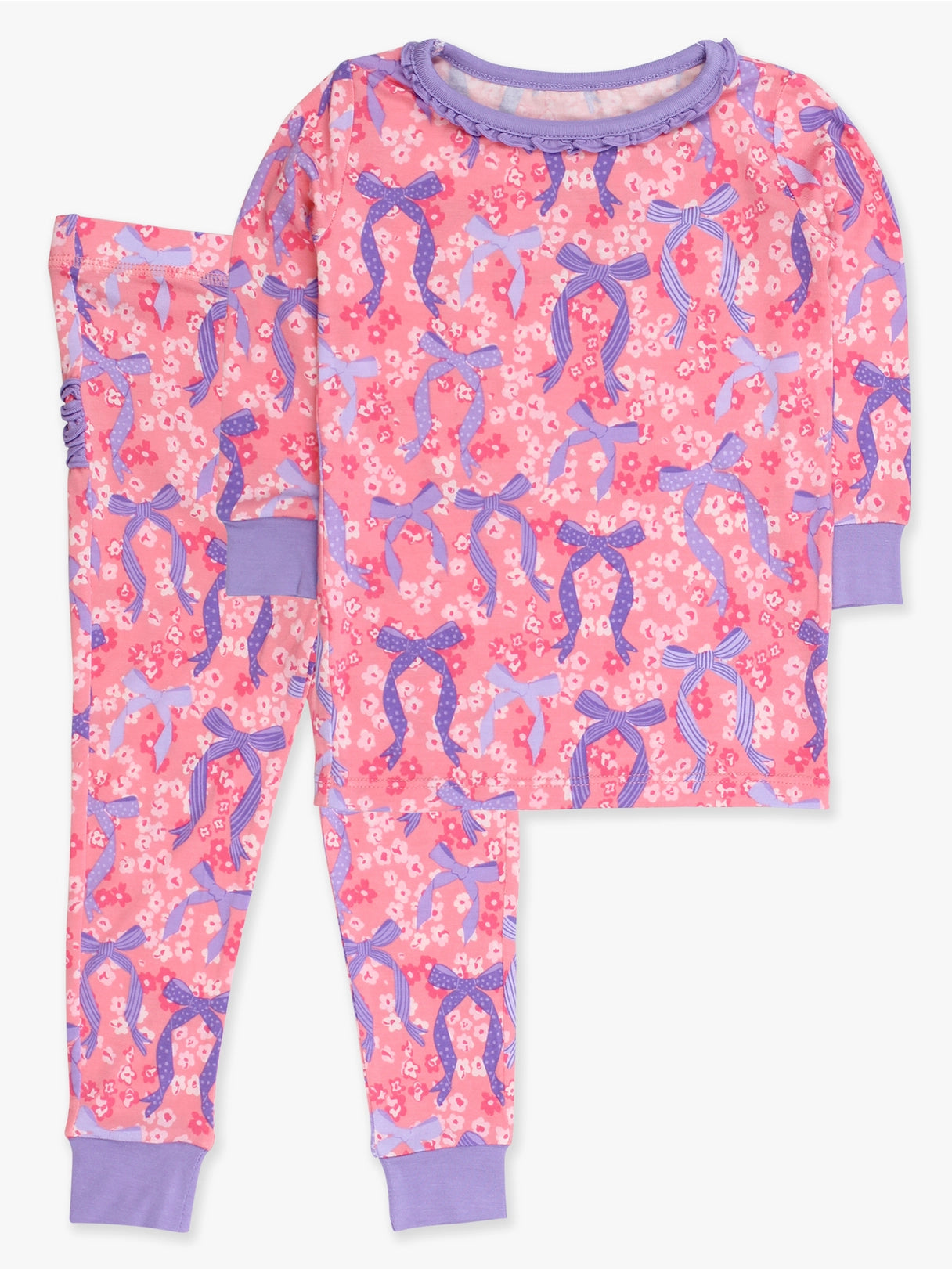 Bow Besties Ruffled Long Sleeve Set