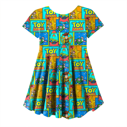 Patchwork Toys Short Sleeve Twirl Dress