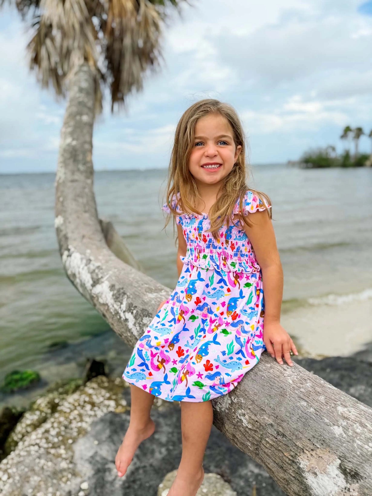 Magical Mermaids Smocked Twirl Dress