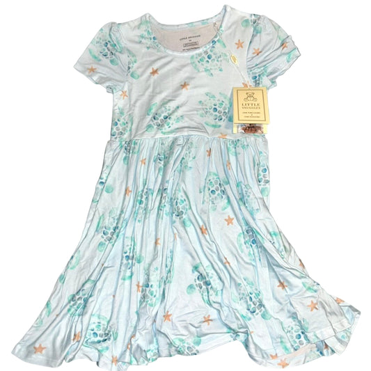 Tranquil Turtles Short Sleeve Twirl Dress