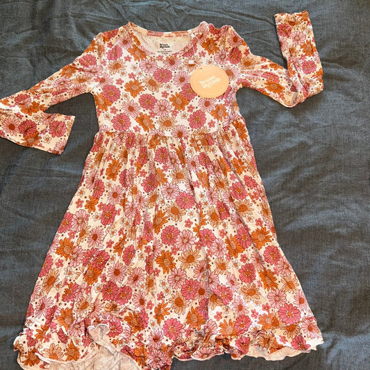 Daisy Garden Long Sleeve Twirl Dress