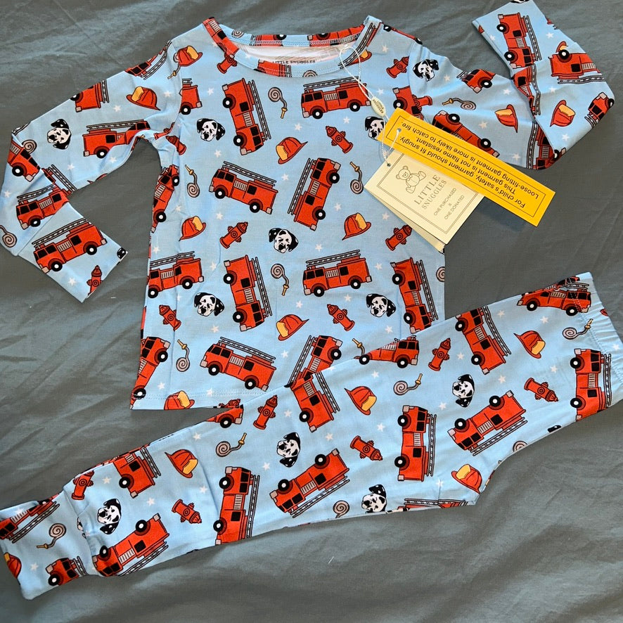 Big Red Fire Truck Long Sleeve Set