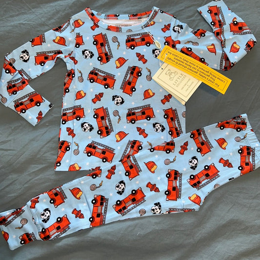 Big Red Fire Truck Long Sleeve Set