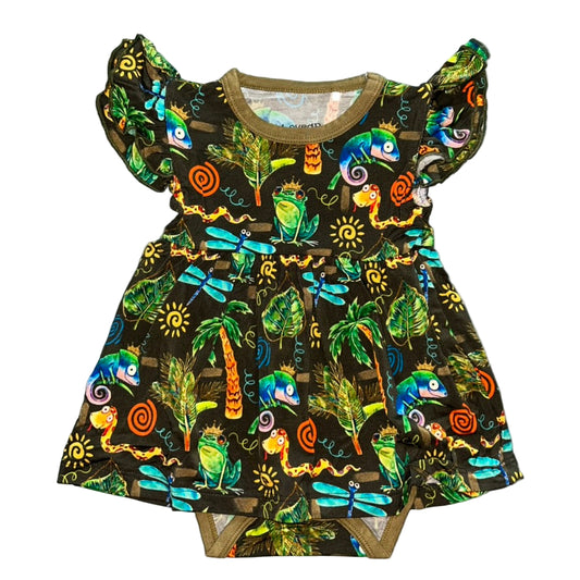 Royal Jungle Clan Bodysuit Twirl Dress
