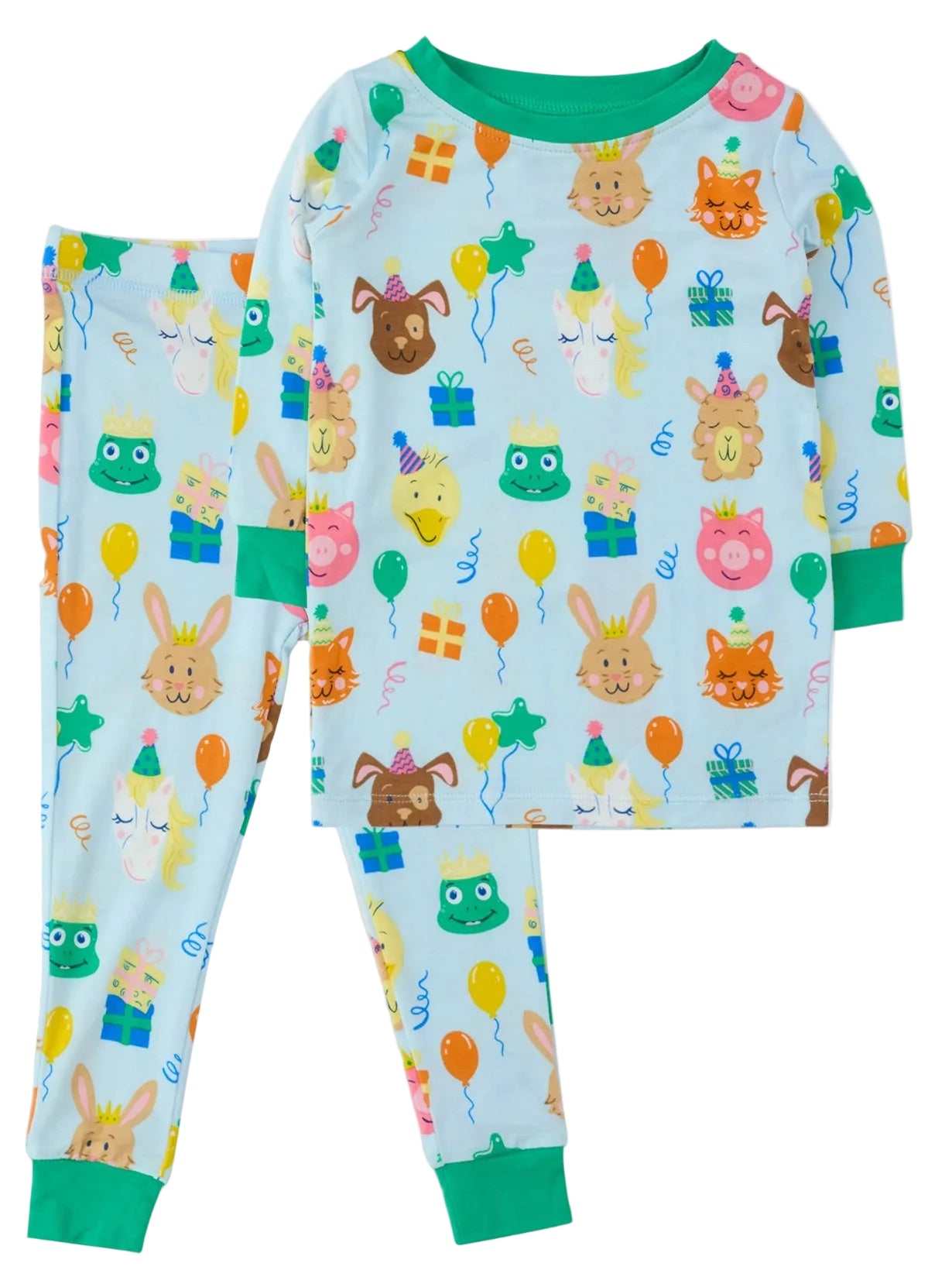 Birthday Party Animals Long Sleeve Set