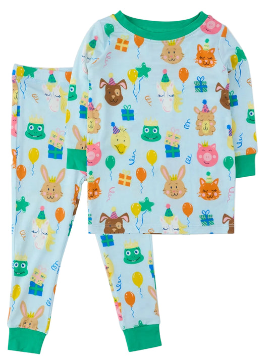 Birthday Party Animals Long Sleeve Set
