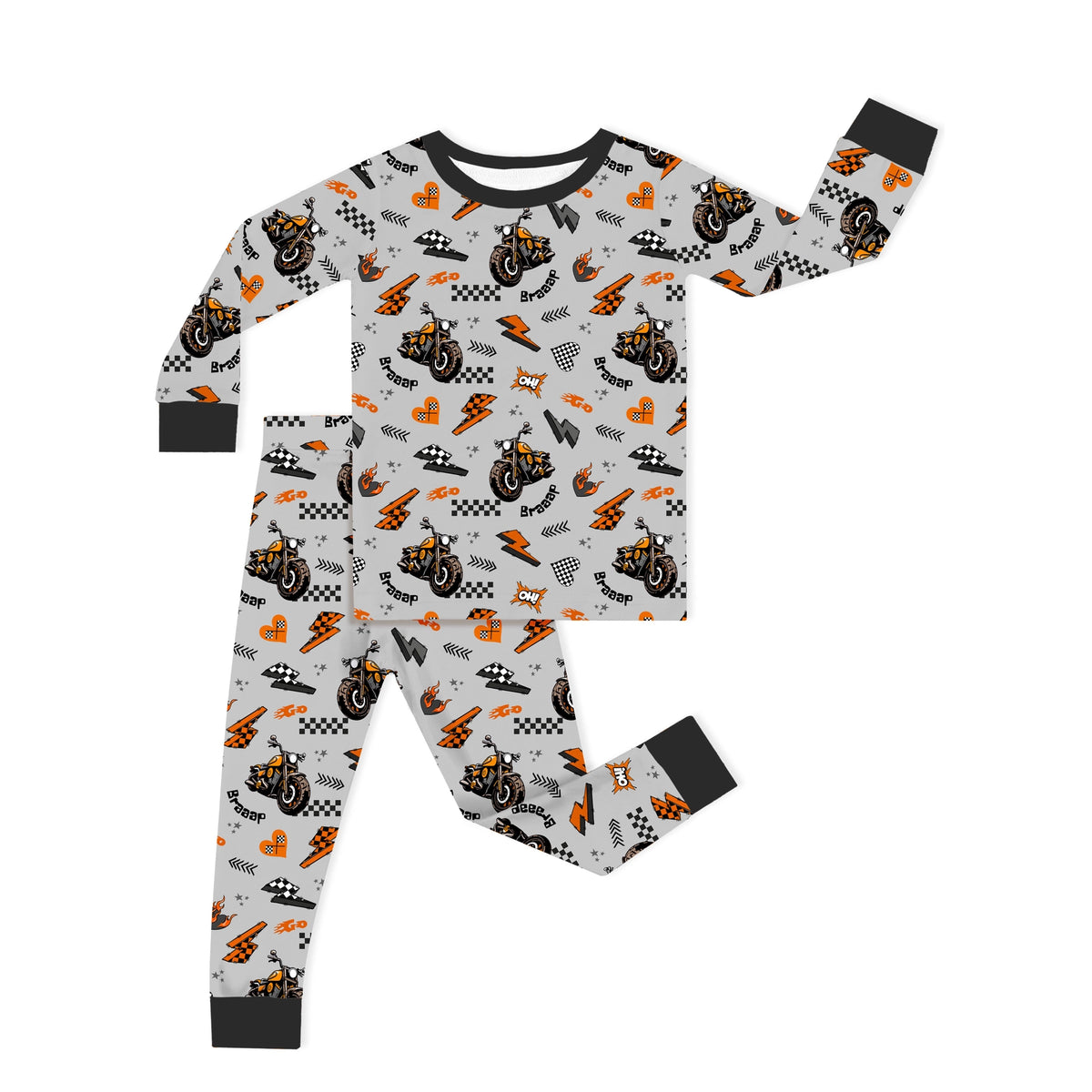 Vintage Motorcycle Braaap Long Sleeve Set