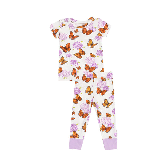 Monarch Butterflies and Milkweed Short Sleeve Set