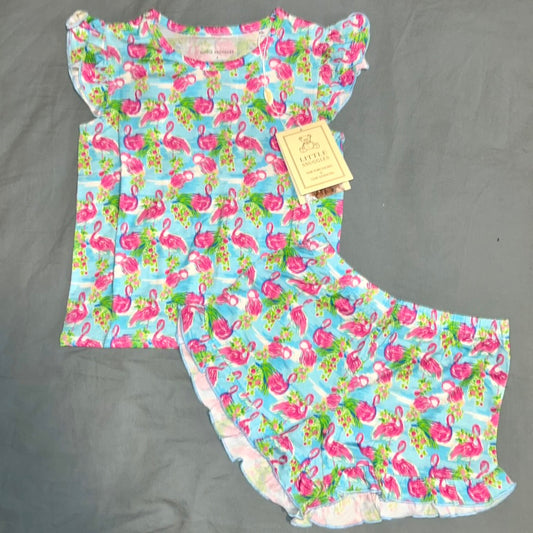 Let's Flamingle Flutter Sleeve and Shorts Set