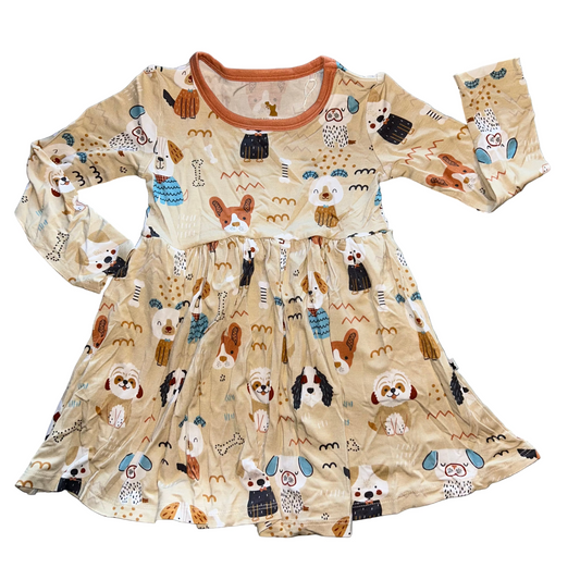 Pajama Pawty Long Sleeve Twirl Dress