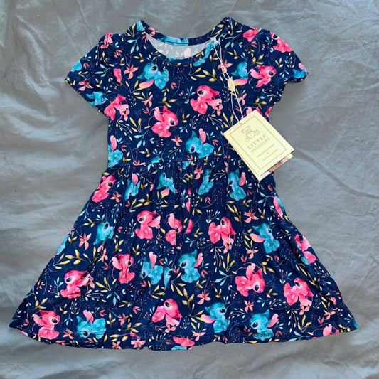 Ohana Gardens Short Sleeve Twirl Dress