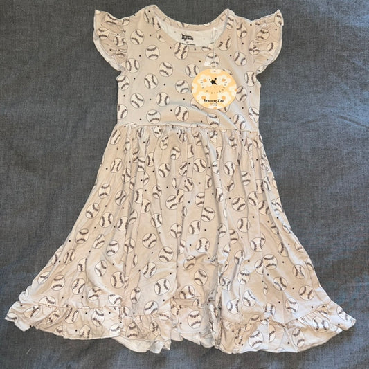 Swing for the Stars Short Sleeve Twirl Dress