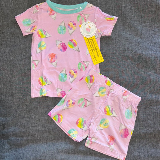 Pink Snowcones Shorts Set