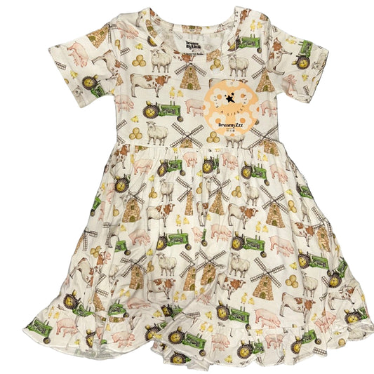 Farm Lovin' Short Sleeve Twirl Dress