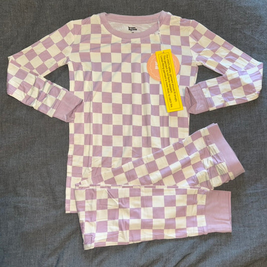 Periwinkle Checkers Long Sleeve Set
