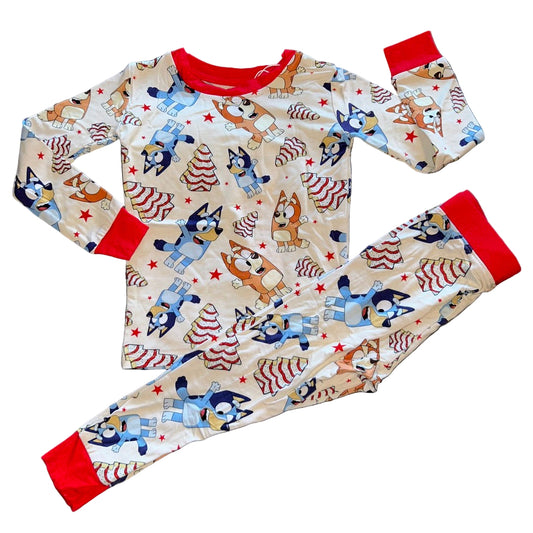 Heeler Christmas Cookies Long Sleeve Set
