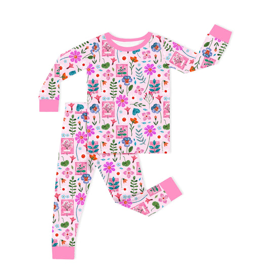 Watercolor Floral Gallery Long Sleeve Set