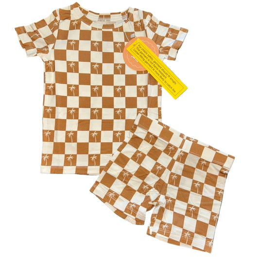Sandy Beach Checkers Shorts Set
