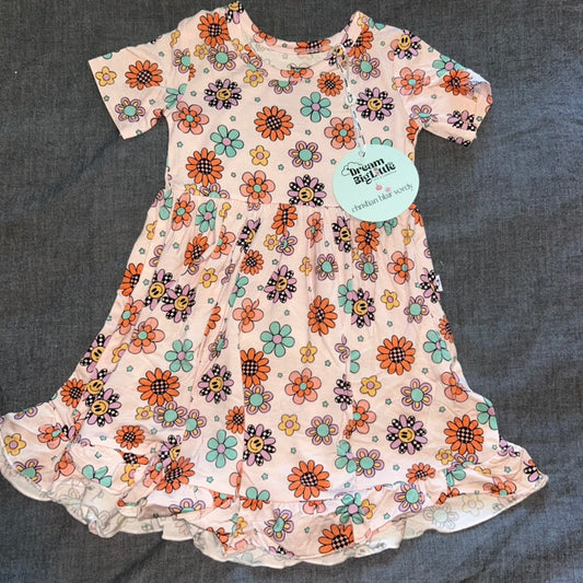 Christian's Daisy Dreams Short Sleeve Twirl Dress