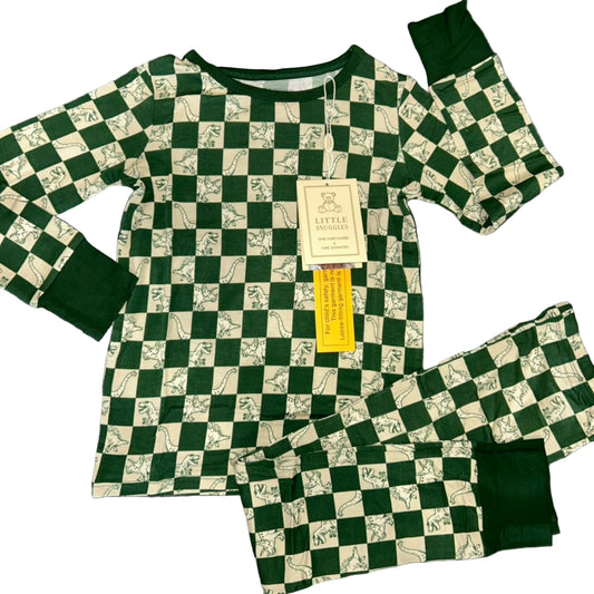Checkered Dinos Long Sleeve Set