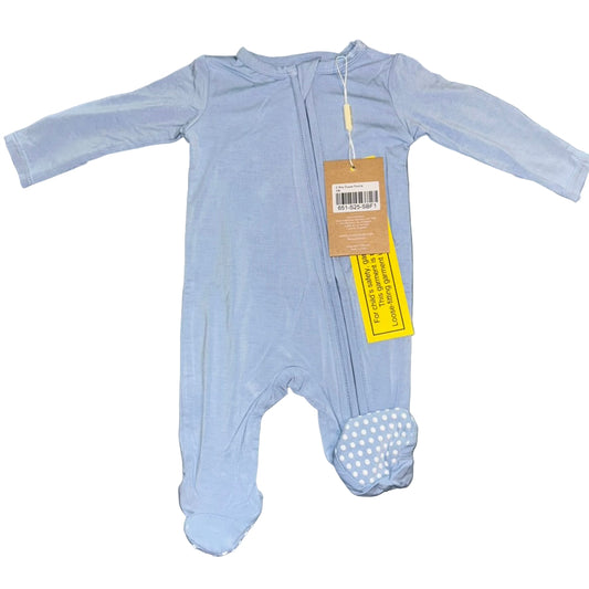 Solid Blue Fog Footie