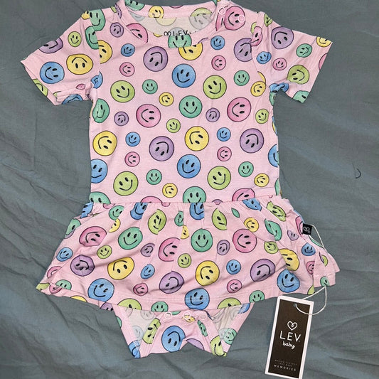 Smiley Bodysuit Twirl Dress