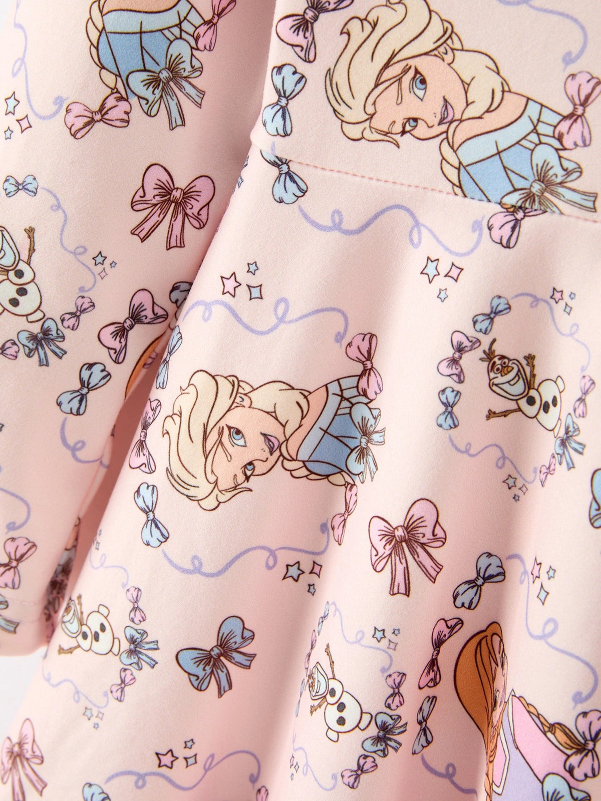 Bows of Arendelle Long Sleeve Polyester Twirl Dress