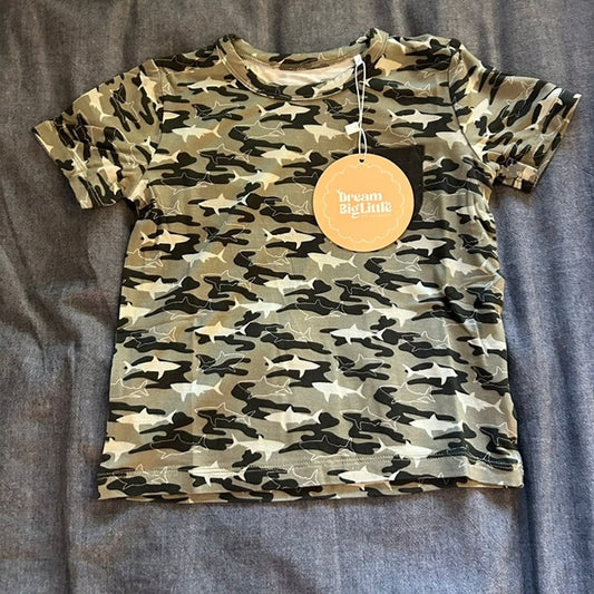 Camo Shark Short Sleeve Pocket Tee